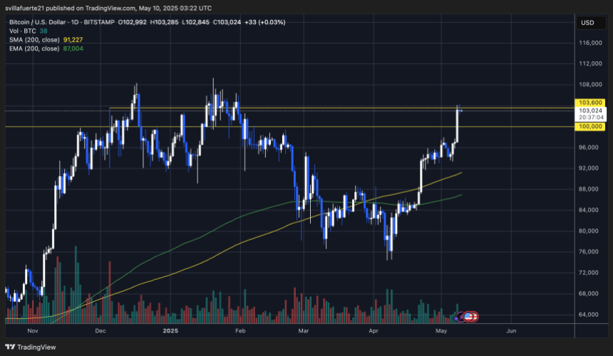 BTC -Testen kritischer Versorgung | Quelle: BTCUSDT -Diagramm auf TradingView